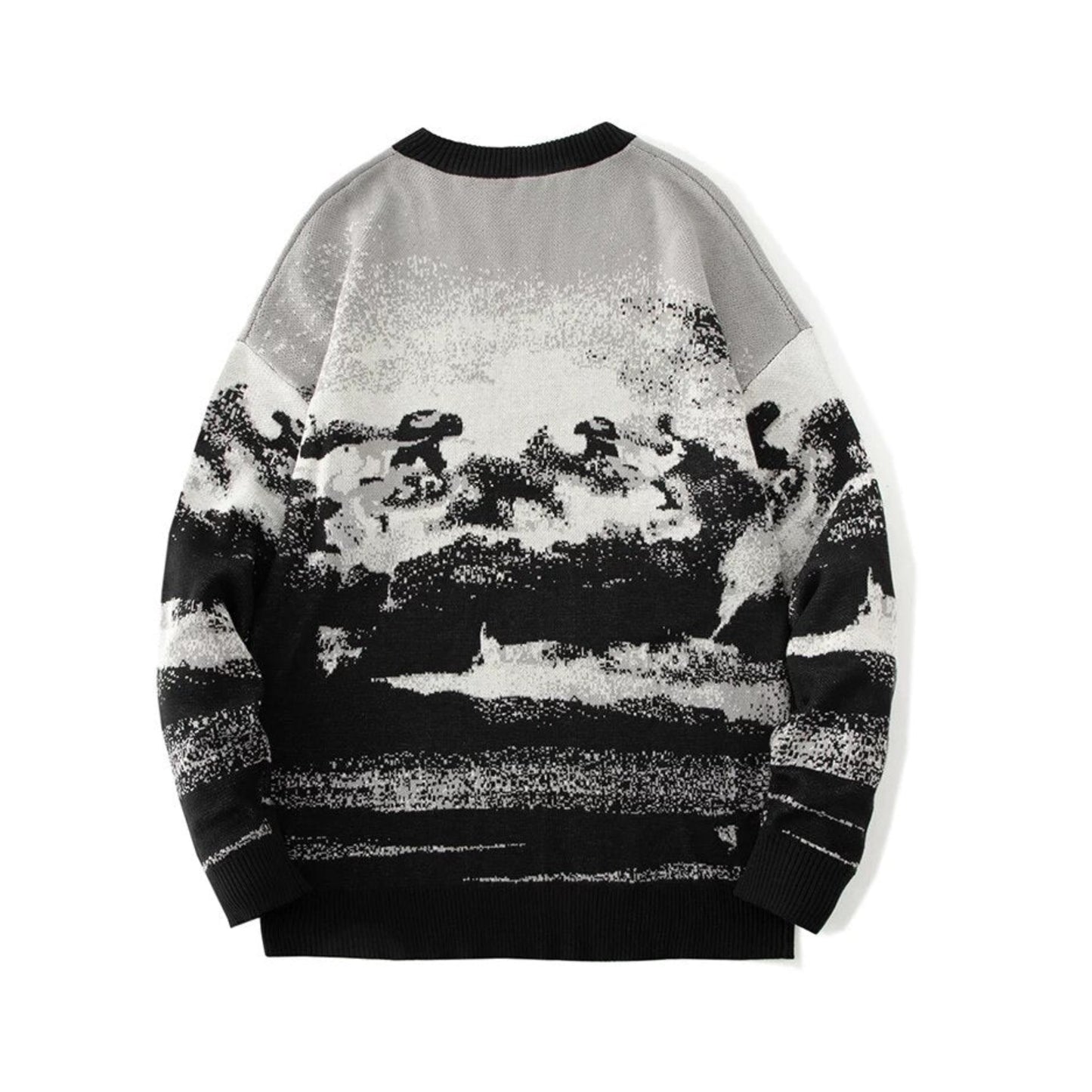 Black Winter Knitted Sweater